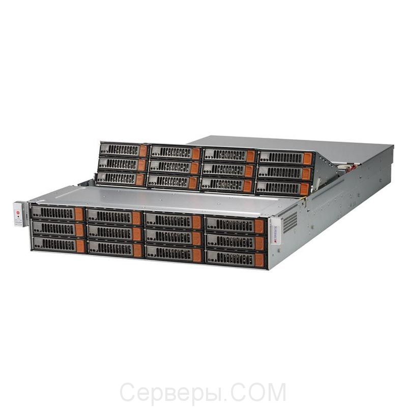 Серверная платформа Supermicro SuperServer 6028R-E1CR24N 2U 2xLGA 2011v3 24x3.5", SSG-6028R-E1CR24N