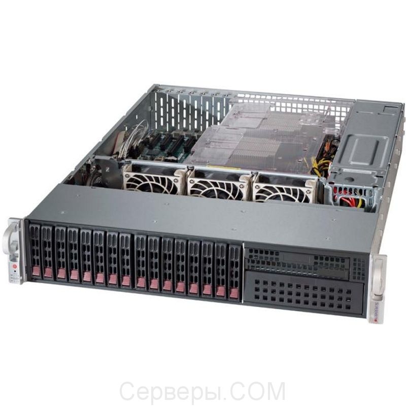 Серверная платформа Supermicro SuperServer 2028R-C1RT 2U 2xLGA 2011v3 8x2.5", SYS-2028R-C1RT