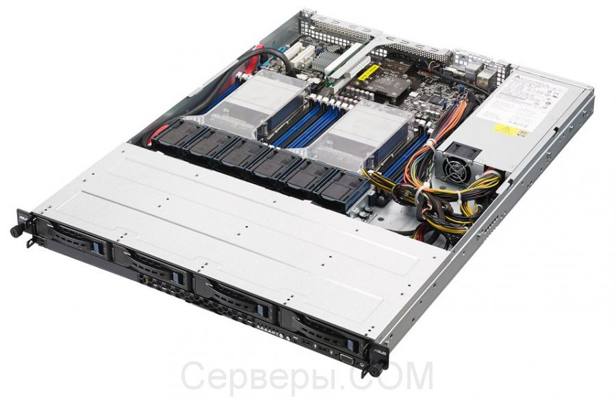 Серверная платформа Asus RS500-E8-PS4 V2 1U 2xLGA 2011v3 4x3.5", RS500-E8-PS4 V2