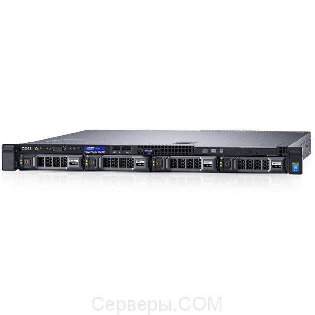 Сервер Dell PowerEdge R230 3.5" Rack 1U, 210-AEXB-44