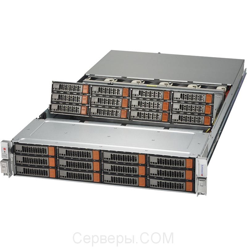 Серверная платформа Supermicro SuperServer 6028R-E1CR24L 2U 2xLGA 2011v3 24x3.5", SSG-6028R-E1CR24L