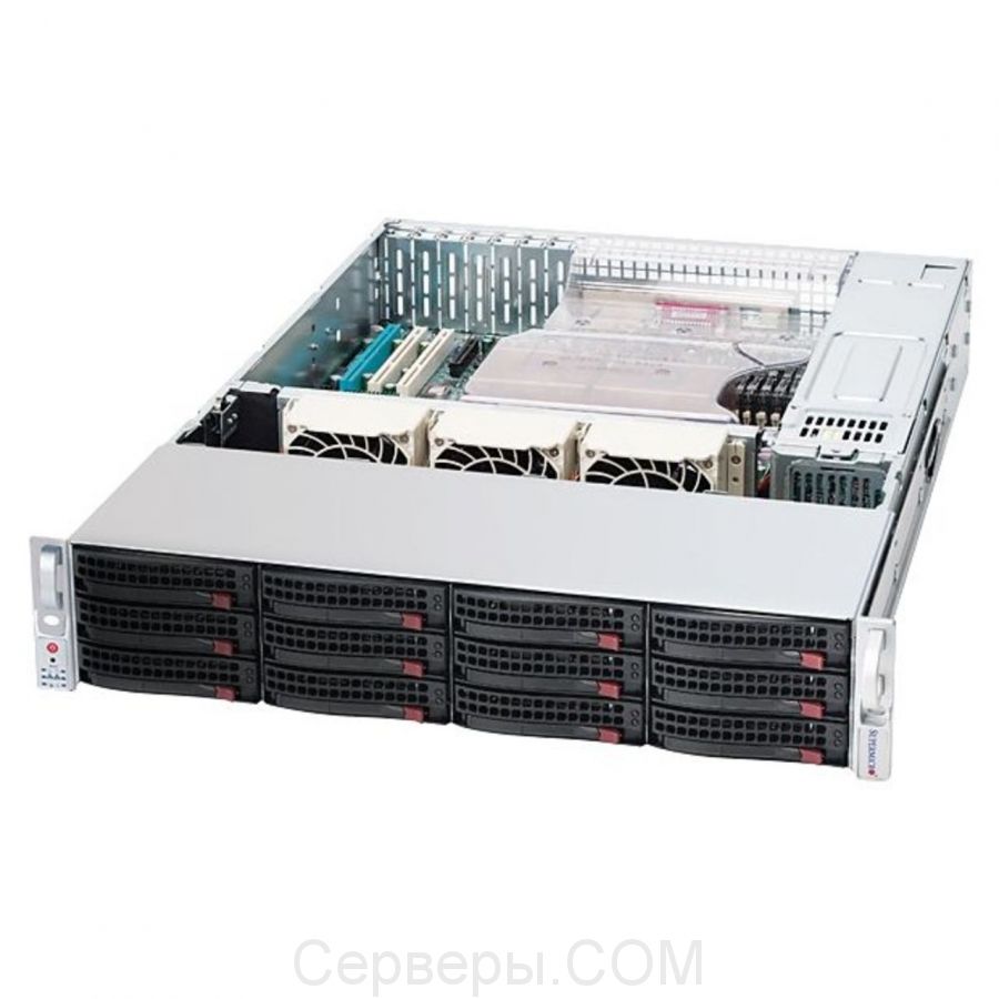 Корпус Supermicro SuperChassis 826E26-R1200LPB Rack 1200Вт Чёрный 2U, CSE-826E26-R1200LPB