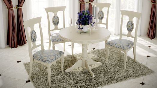 Стол обеденный «Орландо Т1» Исп.2 (Белый матовый)