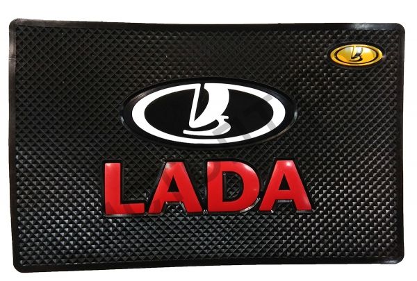 Коврик противоскольз. Марки авто LADA (12*19см) CAA14