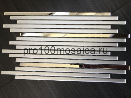 MS300-2 Серебряное зеркало+MAT. Мозаика зеркальная серия VANTAGGIO, 350*190*4 мм (VIVERE)
