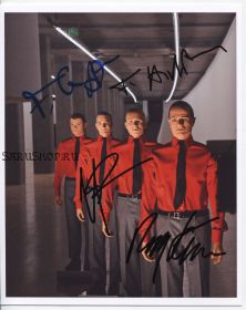 Автографы: Kraftwerk. Ральф Хюттер, Фриц Хильперт, Хенинг Шмиц, Фальк Гриеффенхаген