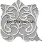 CALACATTA WATERJET Мозаика  мрамор и стекло 348*348*10 мм