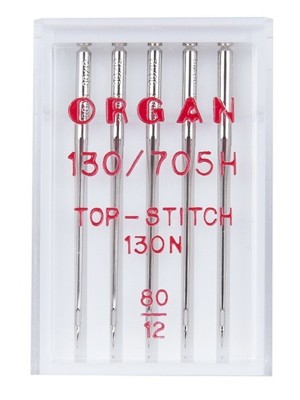 Иглы ORGAN Top Stitch №80 (5шт.)