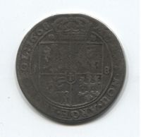 1/4 талера - 18 грошей 1668 года Литва Польша