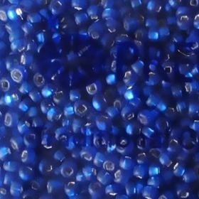 Бисер чешский 67300 прозрачный синий матовый серебряная линия внутри Preciosa 1 сорт купить оптом