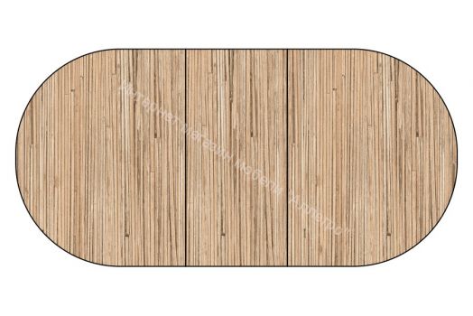 Стол раздвижной овальный  1180(1480)х690  хром брифинг