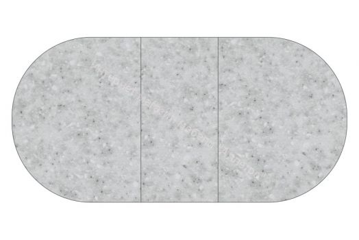 Стол раздвижной овальный  1180(1480)х690  хром брифинг