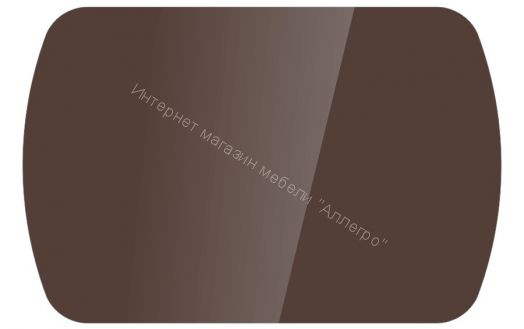 Стол овальный "Бостон" 900*600 мм Шоколад глянец/хром брифинг