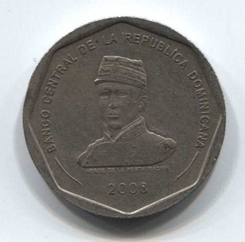25 песо 2008 года Доминиканская Республика