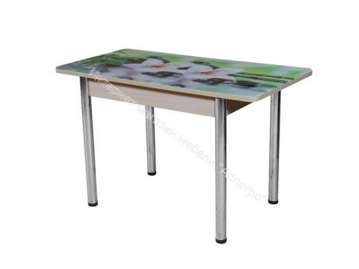 Стол раздвижной Триумф 1,17 (870х600мм) опоры полуовал массив