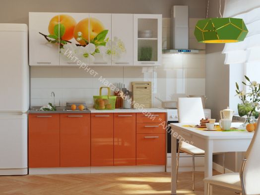 Кухонный гарнитур Риал K-59 Оранжевый 1800