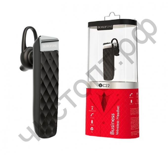 Bluetooth гарнитура моно Borofone BC22 черный