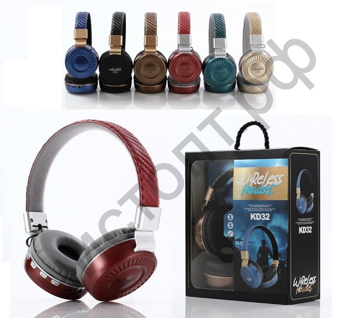 Bluetooth гарнитура стерео KADUM KD-32, MP3, FM, Control Talk большие