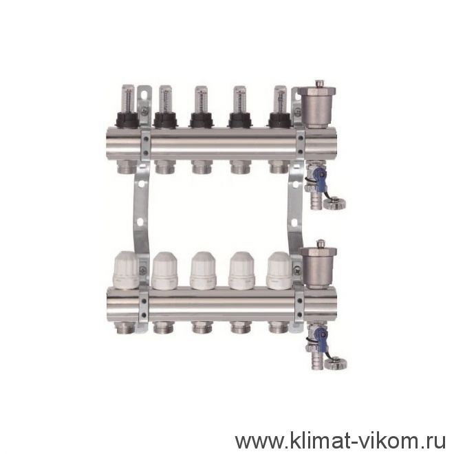 Коллектор TIM гр. с расх. 6 х. без крана