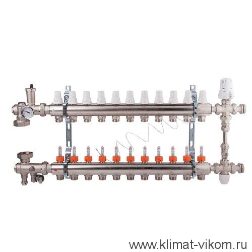 Коллектор с расходомерами и смесительным узлом ICMA  1"/3/4" (12)