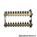 Коллектор TIM гр. с расх. 10 х. нерж.квадрат