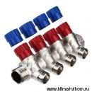 Коллектор с регул. вентилями 1*4 вых.1/2 нар. VALTEC