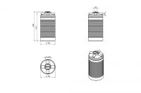 Чертеж емкости пластиковой ЭВЛ Т 1000 литров