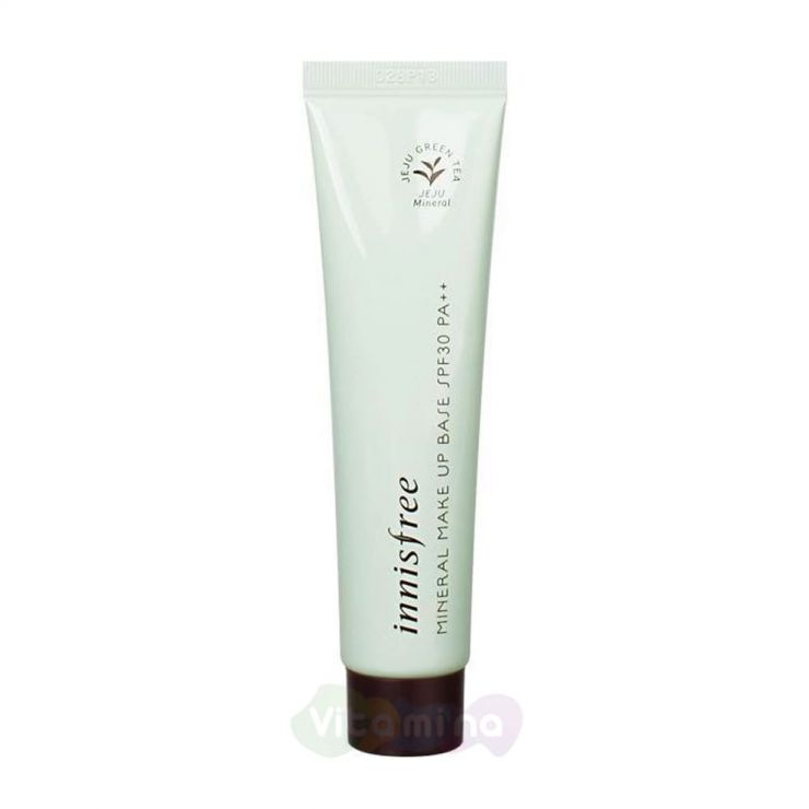 Innisfree Зеленая минеральная корректирующая база праймер под макияж Mineral Make Up Base Vanilla Green SPF30/PA++, 40 мл