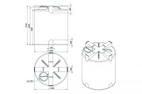 Чертеж емкости пластиковой Т 5000 литров