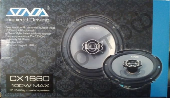 Автоколонки SONDA CX1660 16sm, Мощность 100w, (Оригинал) решетки в комплекте (2шт)
