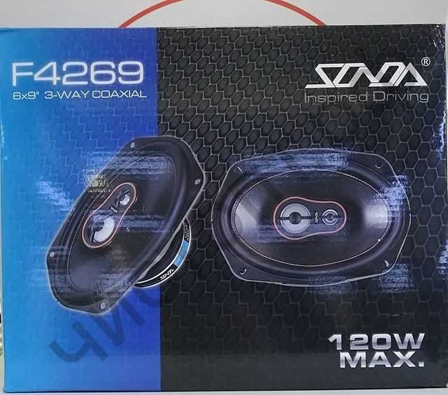 Автоколонки SONDA F4269 6x9sm, Мощность 120w, (Оригинал) решетки в комплекте (2шт)