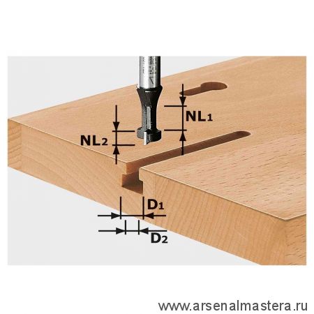 Фреза пазовая FESTOOL T-образная HW S 8 D 10,5 / NL 13 491035