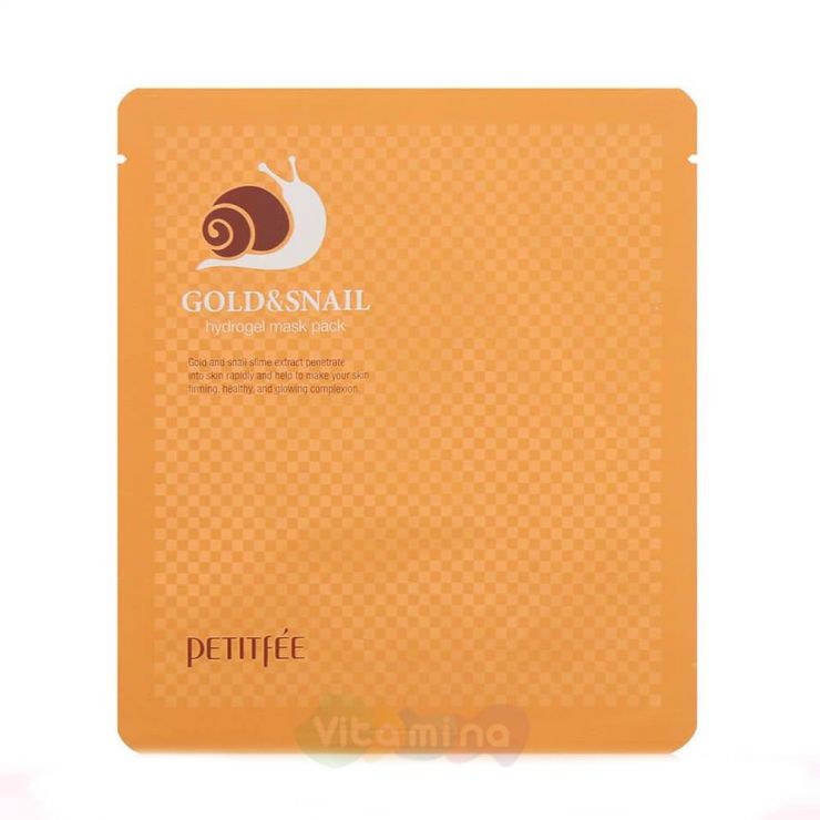 Petitfee Гидрогелевая маска для лица с золотом Gold & Snail Hydrogel Mask Pack, 30 г