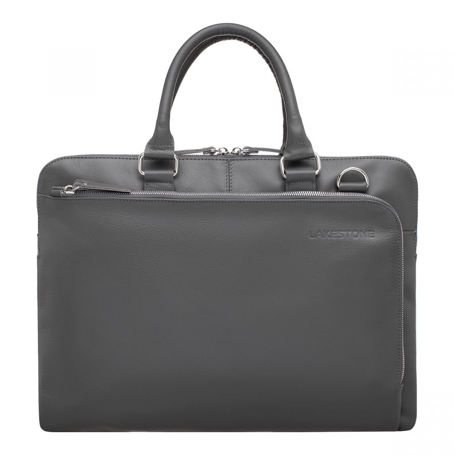 Кожаная деловая сумка LAKESTONE Albert Grey 925118/GR