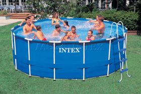 Каркасный бассейн 457 х 122 см Metal Frame Pool Intex OEM 28242NP, лестница, аксессуары