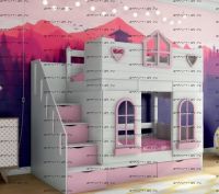 Кровать двухъярусная Домик Принцесса №IR26