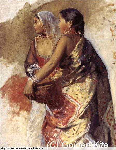 1599 Sketch - Two Nautch Girls