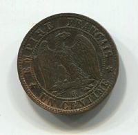 1 сантим 1861 года BB Франция XF