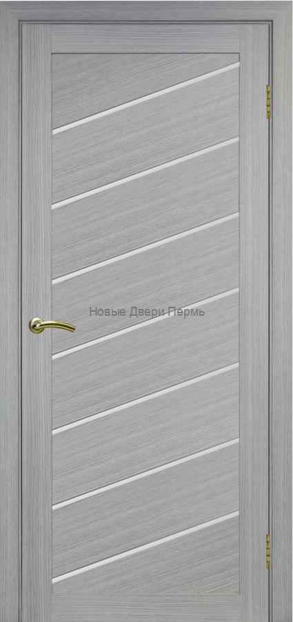 "Турин 508U" Межкомнатная дверь с матовым стеклом диагональ экошпон