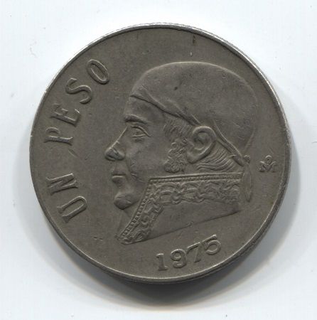 1 песо 1975 года Мексика