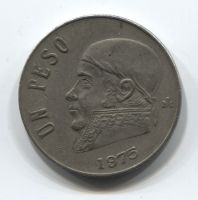 1 песо 1975 года Мексика