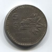 5 песо 1980 года Мексика XF+