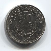 50 сентаво 1997 года Никарагуа