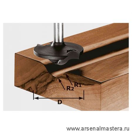 Фреза FESTOOL профильная филеночная HW S 8 D 42 / 13 / R 6 + 12 491137