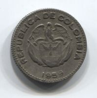 10 сентаво 1959 г. Колумбия