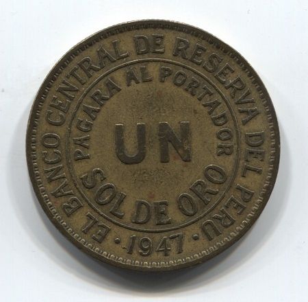 1 соль 1947 года Перу