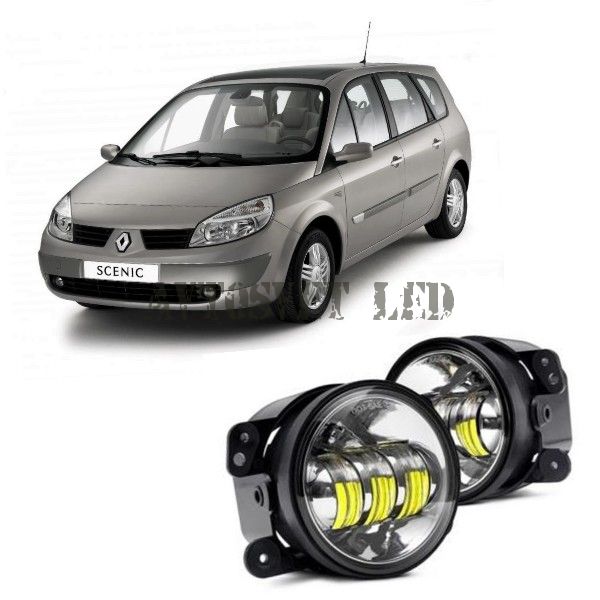 Противотуманные светодиодные фары ASF4-30 Watt flood на RENAULT Grand Scenic II