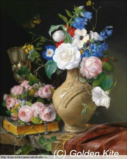 2537 Still Life with a Wreath of Roses (medium)