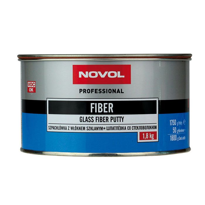 Novol FIBER Шпатлевка со стекловолокном, объем 1,8кг.