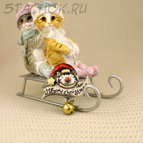 Брошь "Новогодний котик" (AJMC США)